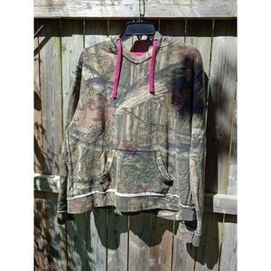 Hoodie Sweatshirt Mossy Oak Break Up Infinity Camo Junior's 16-18 pink & brown